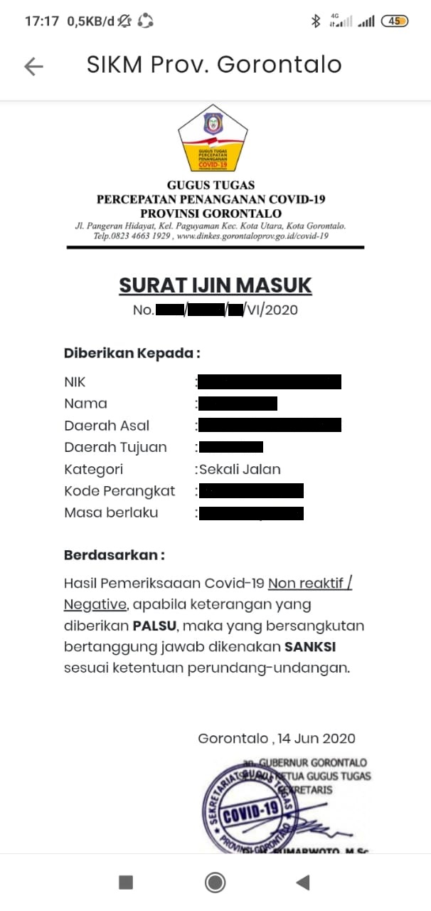 Begini Cara Mendapatkan Surat Izin Masuk Wilayah Gorontalo