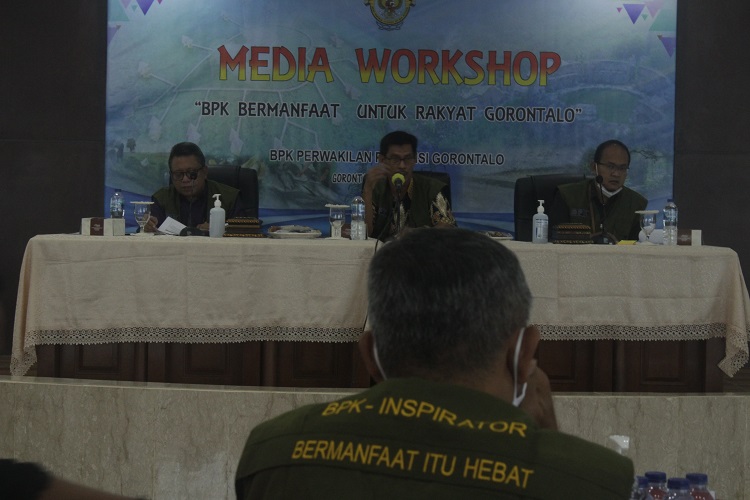 Pelaksanaan kegiatan media workshop oleh Badan Pemeriksa Keuangan Republik Indonesia Perwakilan Provinsi Gorontalo, kamis (28/10/2021)