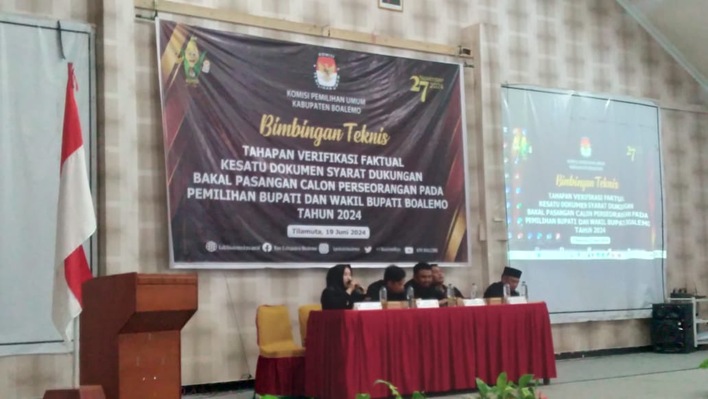 Kpu Boalemo Gelar Bimtek Verifikasi Faktual Bapaslon Perseorangan